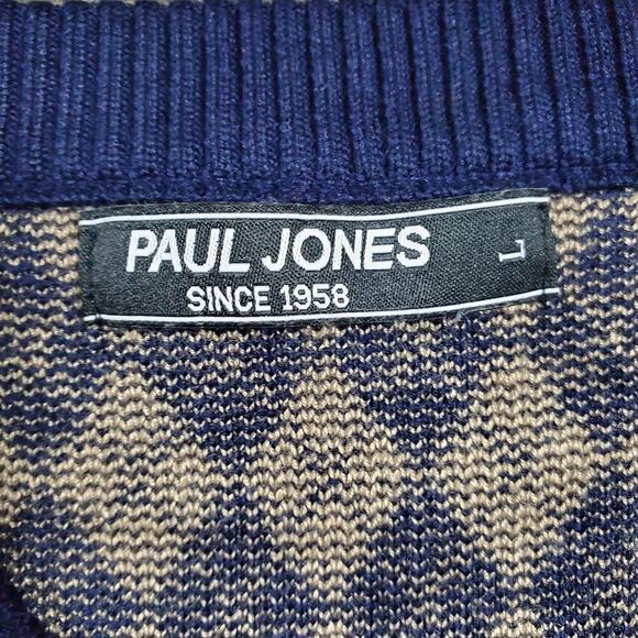 Paul Jones Geometric Sleeveless Vest Size Large Casual Preppy - Picture 2 of 7